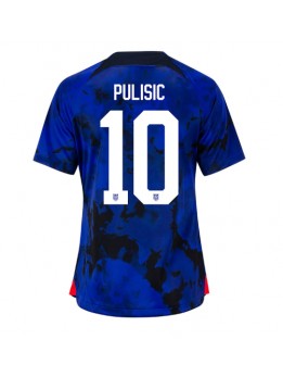 Ženski Nogometna dresi replika Združene države Christian Pulisic #10 Gostujoči SP 2022 Kratek rokav
